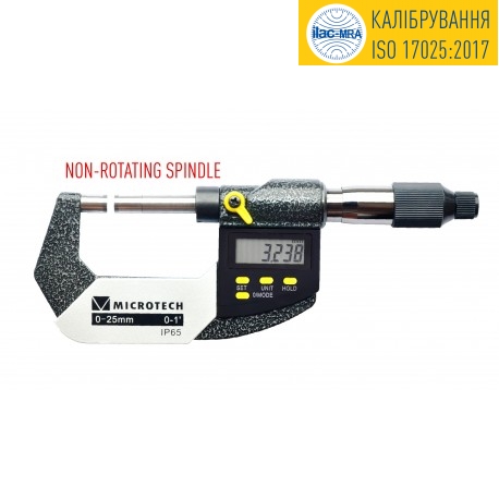 Non-rotating spindle digital micrometer МКЦ-25-Н