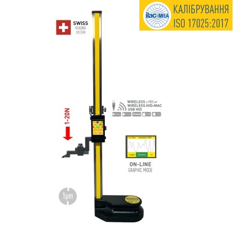 Intelligent wireless micron force height gauge ШРМ-300